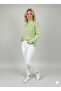 Women's Light Aqua Green High Neck Thick Knit Turtleneck Sweater - 2