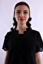 Breastfeeding Detailed Maternity & Postpartum Pajama Set |   Adjustable Waist Effortt - Black - 7