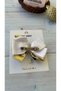 New Year Themed Special Design Ribbon Hair Clip - Gold and Navy Blue - 3