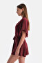 Burgundy Basic Tie-Up Dressing Gown - 3