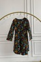 Oval Collar Bell Dress with Pocket Detail Sides in Flannel - 3