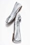 Perry Women's Genuine Leather Ballet Flats Lamé Hand Knitted - 8