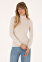 Women's Cream Melange Turtleneck Sweater 50307877-Vr159 - 3