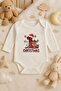 My First New Year Christmas B Printed Cotton Long Sleeve Snap Fastener Baby Bodysuit Bodysuit Undershirt Jumpsuit