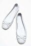 Perry Women's Genuine Leather Ballet Flats White Hand Knitted - 7