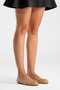Perry Women's Genuine Leather Ballet Flats Caramel Hand Knitted - 2