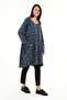 Women's Plus Size Blue Italian Leopard Print Asymmetrical Cut Tunic - 3