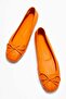 Perry Women's Genuine Leather Ballet Flats Orange Hand Knitted - 7