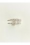 5 cm Silver Butterfly Shaped Hair Clip with Stone and Pearl Detail – Elegant and Sparkling Metal Barrette - 5