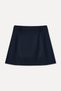 Women's Navy Blue Mini Skirt with Stitching Detail - 7