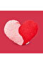 Soft Yinyang Heart Figured Pillow - Pink / Red - 33X27 cm - 3