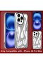 iPhone 16 Pro Max Case - Silver, 3D Electroplated Glitter Slim Shockproof Cover - 6