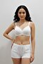 White Wireless Non-Padded Sponge Bra Wire-Free T-Shirt Bra - No Trace - 3