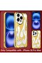 iPhone 16 Pro Max Case - Gold, 3D Electroplated Glitter Slim Shockproof Cover - 2