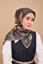 Green Coffee Flower Pattern Tivil Woven Pure Silk Scarf-Kvs0894 - 2