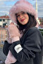 Women's Plush Fur Winter Hat Neck Warmer Gloves Set – 3-Piece Soft Set - 5