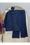 Adelia Double Pocket Wide Leg Trousers Denim Suit-Ls5841 Denim Color