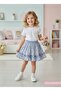 Girl's Elastic Waist Floral Patterned Summer Casual Skirt
