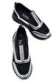 Chiara Laurent Black Leather Laceless Thick Sole Metallic Detailed Stoned Casual Sports Shoes - 3