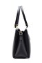 Black Shoulder Strap Three Compartment Women's Shoulder Bag - 2