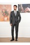 Men's Regular Italian Style Woolen Mono Collar Suit Jacket Pants-Xprzcom8410
