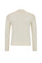 Long Sleeve Crew Neck Floral Embroidery Knit Blouse - 4