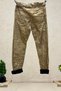 V buckle crash leather imported pants - 2