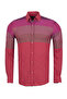 Men's Color Block Striped Woven Shirt – Burgundy
