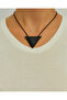 Dikmeli Triangle Cevşen – Spiritual Prayer Necklace with Black String to Hang Around the Neck, Special Triangle Design Cevşen