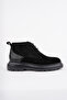 Men's Ultra Light Black Suede Boots, Men's Suede Boots, Daily Black Suede Boots, Black Boots - 3