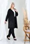 Steel Fabric Stone Detailed Long Coat - 5