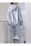 Women's Top and Bottom Set with Cap, Teddy Bear Fashion Print Design, Trendy Hooded Sweatshirt - 2