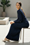 Knitwear Dress N7050 Navy Blue - 2