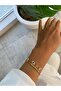 Adjustable Open Gold Bracelet with Evil Eye Black Eye and Star Figured Zircon Stone - 5