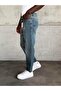 Navy Blue Washed Laser Boyfriend Jeans - 3