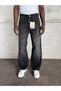 Relax Baggy Jean with Stitching Detail and Anthracite Stone Washing - 2
