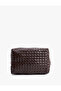 Zippered Knitted Patterned Makeup Bag