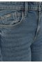 Straight Fit Mid Waist Full Length Leg Women's Indigo Jean Pants - 5
