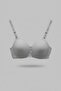 4 Pieces Gray Wireless Non-Padded Sponge Bra Wire-Free T-Shirt Bra - No Trace - 8