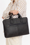 Grandora 100% Genuine Leather 15.6 Inch Laptop Briefcase – 3 Compartments, Pool Zipper