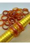Agate Stone Ring – Honey Brown Mottled – Faceted Cut – 6 mm Thickness (59910) - price is for 1 ring - 3