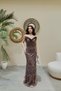Brown Strapless Otriş Detailed Embroidered Evening Dress - 4