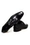 Black Color Lace-Up Genuine Leather Men's Shoes - 2