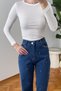 Infinite Fabric Crew Neck Blouse - White - 3