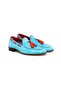 Turquoise Color Laceless Genuine Leather Suede Men's Shoes