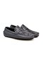 Gray Color Laceless Genuine Leather Men's Shoes