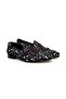 Black Color Laceless Genuine Leather Suede Men's Shoes