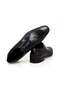 Black Color Lace-Up Genuine Leather Men's Shoes - 2