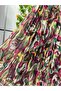 Patterned chiffon boho flared lined - 2