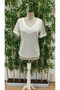    Women's Short Sleeve V-Neck Viscose Blouse - 4